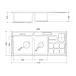 Chậu rửa chén Inox Malloca MS 8817